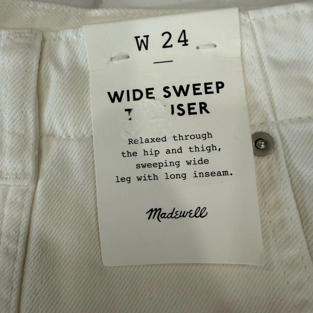 Madewell White Wide-sweep trouser Pants